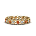 Thumbnail 13 - half-carat-diamond-anniversary-eternity-ring-with-orange-sapphire-in-yellow-gold-FDEWB124119ROR(2.00MM)GSAOR-NL-YG