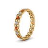 Load image into Gallery viewer, half-carat-diamond-anniversary-eternity-ring-with-orange-sapphire-in-yellow-gold-FDEWB124119ROR(2.00MM)GSAOR-NL-YG