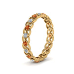Load image into Gallery viewer, half-carat-diamond-anniversary-eternity-ring-with-orange-sapphire-in-yellow-gold-FDEWB124119ROR(2.00MM)GSAOR-NL-YG
