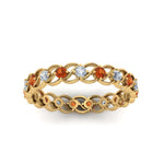 Load image into Gallery viewer, half-carat-diamond-anniversary-eternity-ring-with-orange-sapphire-in-yellow-gold-FDEWB124119ROR(2.00MM)GSAOR-NL-YG
