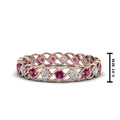 Thumbnail 46 - half-carat-diamond-anniversary-eternity-ring-with-pink-sapphire-in-rose-gold-FDEWB124119ROR(2.00MM)GSADRPI-NL-RG