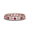 Load image into Gallery viewer, half-carat-diamond-anniversary-eternity-ring-with-pink-sapphire-in-rose-gold-FDEWB124119ROR(2.00MM)GSADRPI-NL-RG
