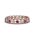 Thumbnail 45 - half-carat-diamond-anniversary-eternity-ring-with-pink-sapphire-in-rose-gold-FDEWB124119ROR(2.00MM)GSADRPI-NL-RG