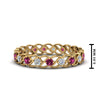 Load image into Gallery viewer, half-carat-diamond-anniversary-eternity-ring-with-pink-sapphire-in-yellow-gold-FDEWB124119ROR(2.00MM)GSADRPI-NL-YG