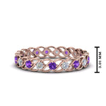 Load image into Gallery viewer, half-carat-diamond-anniversary-eternity-ring-with-purple-topaz-in-rose-gold-FDEWB124119ROR(2.00MM)GVITO-NL-RG
