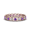 Load image into Gallery viewer, half-carat-diamond-anniversary-eternity-ring-with-purple-topaz-in-rose-gold-FDEWB124119ROR(2.00MM)GVITO-NL-RG
