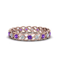 Thumbnail 69 - half-carat-diamond-anniversary-eternity-ring-with-purple-topaz-in-rose-gold-FDEWB124119ROR(2.00MM)GVITO-NL-RG