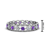 Load image into Gallery viewer, half-carat-diamond-anniversary-eternity-ring-with-purple-topaz-in-white-gold-FDEWB124119ROR(2.00MM)GVITO-NL-WG
