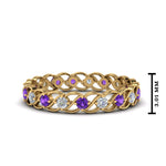 Load image into Gallery viewer, half-carat-diamond-anniversary-eternity-ring-with-purple-topaz-in-yellow-gold-FDEWB124119ROR(2.00MM)GVITO-NL-YG
