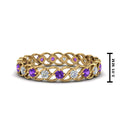Thumbnail 34 - half-carat-diamond-anniversary-eternity-ring-with-purple-topaz-in-yellow-gold-FDEWB124119ROR(2.00MM)GVITO-NL-YG