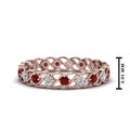 Thumbnail 58 - half-carat-diamond-anniversary-eternity-ring-with-ruby-in-rose-gold-FDEWB124119ROR(2.00MM)GRUDR-NL-RG