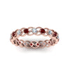 Load image into Gallery viewer, half-carat-diamond-anniversary-eternity-ring-with-ruby-in-rose-gold-FDEWB124119ROR(2.00MM)GRUDR-NL-RG