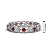 Load image into Gallery viewer, half-carat-diamond-anniversary-eternity-ring-with-ruby-in-white-gold-FDEWB124119ROR(2.00MM)GRUDR-NL-WG