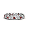 Load image into Gallery viewer, half-carat-diamond-anniversary-eternity-ring-with-ruby-in-white-gold-FDEWB124119ROR(2.00MM)GRUDR-NL-WG