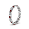Load image into Gallery viewer, half-carat-diamond-anniversary-eternity-ring-with-ruby-in-white-gold-FDEWB124119ROR(2.00MM)GRUDR-NL-WG