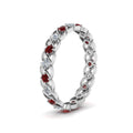 Thumbnail 101 - half-carat-diamond-anniversary-eternity-ring-with-ruby-in-white-gold-FDEWB124119ROR(2.00MM)GRUDR-NL-WG