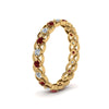 Load image into Gallery viewer, half-carat-diamond-anniversary-eternity-ring-with-ruby-in-yellow-gold-FDEWB124119ROR(2.00MM)GRUDR-NL-YG
