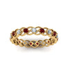 Load image into Gallery viewer, half-carat-diamond-anniversary-eternity-ring-with-ruby-in-yellow-gold-FDEWB124119ROR(2.00MM)GRUDR-NL-YG