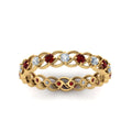 Thumbnail 23 - half-carat-diamond-anniversary-eternity-ring-with-ruby-in-yellow-gold-FDEWB124119ROR(2.00MM)GRUDR-NL-YG