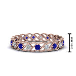 Load image into Gallery viewer, half-carat-diamond-anniversary-eternity-ring-with-sapphire-in-rose-gold-FDEWB124119ROR(2.00MM)GSABL-NL-RG
