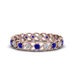 Load image into Gallery viewer, half-carat-diamond-anniversary-eternity-ring-with-sapphire-in-rose-gold-FDEWB124119ROR(2.00MM)GSABL-NL-RG
