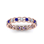 Load image into Gallery viewer, half-carat-diamond-anniversary-eternity-ring-with-sapphire-in-rose-gold-FDEWB124119ROR(2.00MM)GSABL-NL-RG
