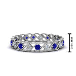 Load image into Gallery viewer, half-carat-diamond-anniversary-eternity-ring-with-sapphire-in-white-gold-FDEWB124119ROR(2.00MM)GSABL-NL-WG
