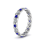 Load image into Gallery viewer, half-carat-diamond-anniversary-eternity-ring-with-sapphire-in-white-gold-FDEWB124119ROR(2.00MM)GSABL-NL-WG
