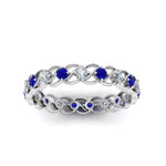 Load image into Gallery viewer, half-carat-diamond-anniversary-eternity-ring-with-sapphire-in-white-gold-FDEWB124119ROR(2.00MM)GSABL-NL-WG
