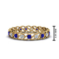 Thumbnail 6 - half-carat-diamond-anniversary-eternity-ring-with-sapphire-in-yellow-gold-FDEWB124119ROR(2.00MM)GSABL-NL-YG