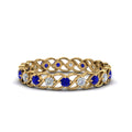 Thumbnail 5 - half-carat-diamond-anniversary-eternity-ring-with-sapphire-in-yellow-gold-FDEWB124119ROR(2.00MM)GSABL-NL-YG