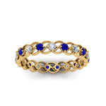 Load image into Gallery viewer, half-carat-diamond-anniversary-eternity-ring-with-sapphire-in-yellow-gold-FDEWB124119ROR(2.00MM)GSABL-NL-YG
