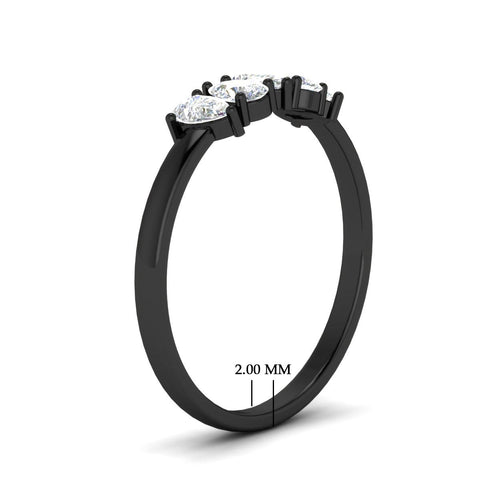 half-carat-diamond-teardrop-5-stone-wedding-band-in-black-gold-fdwb8008peangle2-0.50ct-nl-bg-hw