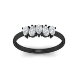 Load image into Gallery viewer, Half Carat Diamond Teardrop 5 Stone Wedding Band