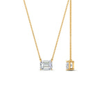 Load image into Gallery viewer, Emerald Cut East West Solitaire Pendant
