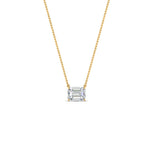Load image into Gallery viewer, Emerald Cut East West Solitaire Pendant
