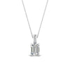 Load image into Gallery viewer, half-carat-emerald-cut-diamond-filigree-pendant-in-FDPD10681EM-0.50CTANGLE2-NL-WG