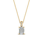 Load image into Gallery viewer, half-carat-emerald-cut-diamond-filigree-pendant-in-FDPD10681EM-0.50CTANGLE2-NL-YG
