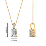 Load image into Gallery viewer, half-carat-emerald-cut-diamond-filigree-pendant-in-FDPD10681EM-0.50CTANGLE2-NL-YG
