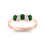 Load image into Gallery viewer, half-carat-emerald-teardrop-5-stone-wedding-band-in-rose-gold-fdwb8008pegemgrangle5-0.50ct-nl-rg.jpg