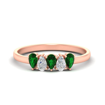0.5-ct-teardrop-diamond-five-stone-wedding-band-in-rose-gold-fdwb8008pesleep-0.50ct-nl-rg.jpg