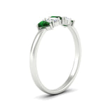 Load image into Gallery viewer, half-carat-emerald-teardrop-5-stone-wedding-band-in-white-gold-fdwb8008pegemgrangle2-0.50ct-nl-wg.jpg