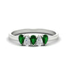 Load image into Gallery viewer, half-carat-emerald-teardrop-5-stone-wedding-band-in-white-gold-fdwb8008pegemgrsleep-0.50ct-nl-wg.jpg