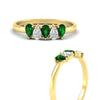 Load image into Gallery viewer, half-carat-emerald-teardrop-5-stone-wedding-band-in-yellow-gold-fdwb8008pegemgrangle3-0.50ct-nl-yg.jpg