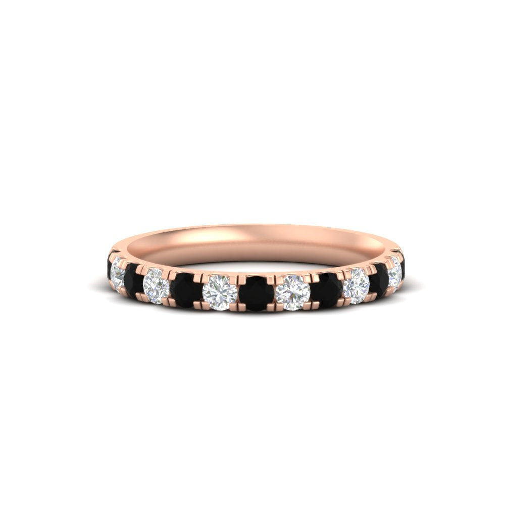 half-carat-french-pave-diamond-band-with-black-diamond-in-rose-gold-FD9331ROBGBLACK-0.50CT-NL-RG