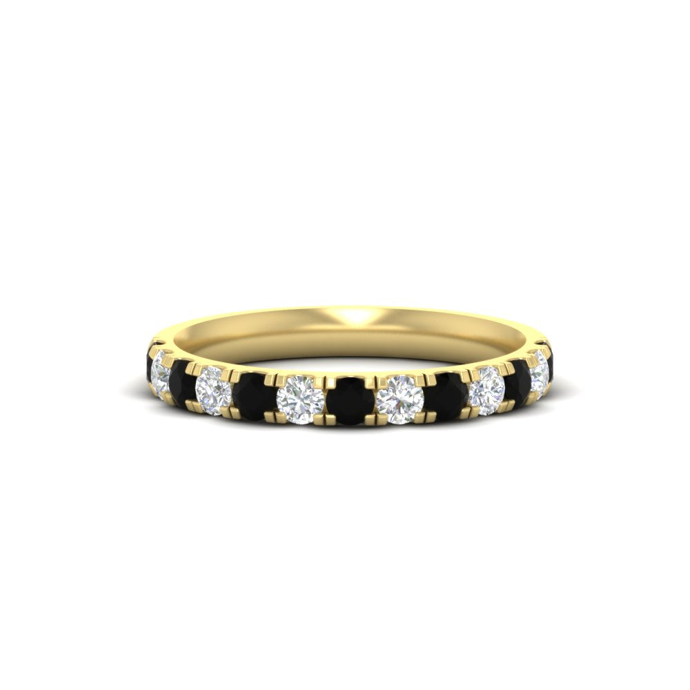 half-carat-french-pave-diamond-band-with-black-diamond-in-yellow-gold-FD9331ROBGBLACK-0.50CT-NL-YG