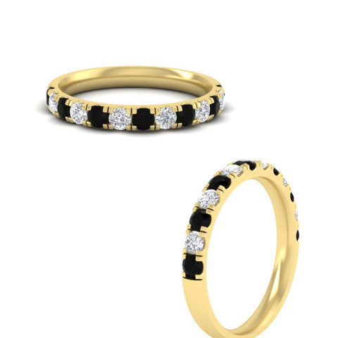 half-carat-french-pave-diamond-band-with-black-diamond-in-yellow-gold-FD9331ROBGBLACKANGLE3-0.50CT-NL-YG