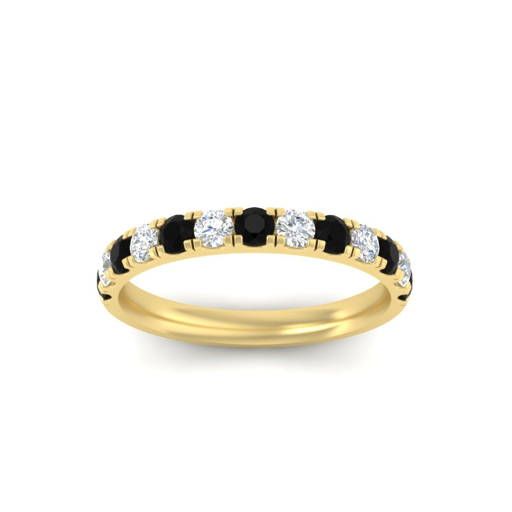 half-carat-french-pave-diamond-band-with-black-diamond-in-yellow-gold-FD9331ROBGBLACKANGLE5-0.50CT-NL-YG