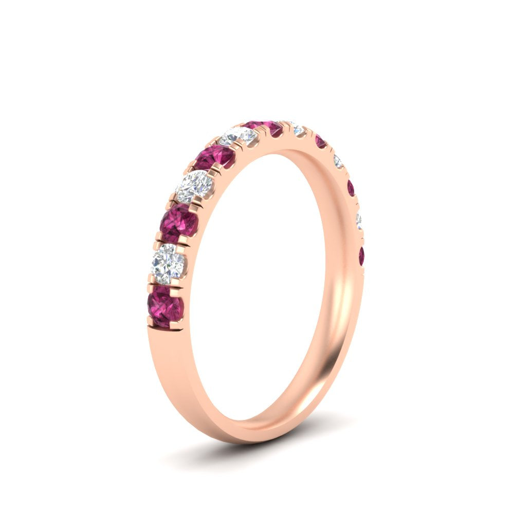 half-carat-french-pave-diamond-band-with-pink-sapphire-in-rose-gold-FD9331ROBGSADRPIANGLE2-0.50CT-NL-RG
