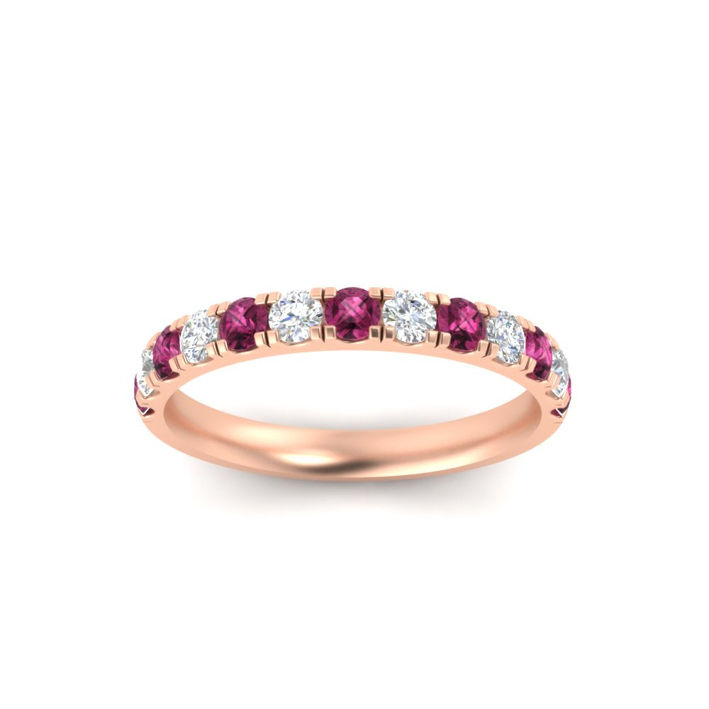 half-carat-french-pave-diamond-band-with-pink-sapphire-in-rose-gold-FD9331ROBGSADRPIANGLE5-0.50CT-NL-RG